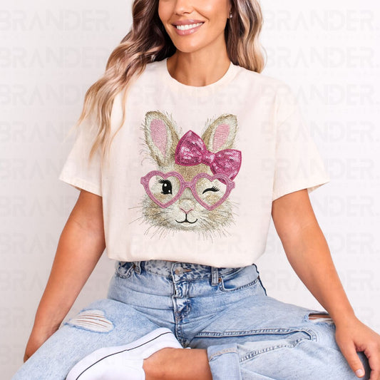 COQUETTE WINKY EASTER BUNNY - DTF TRANSFER