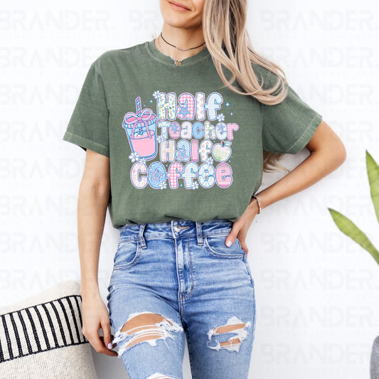 COQUETTE HALF TEACHER HALF COFFEE - DTF TRANSFER