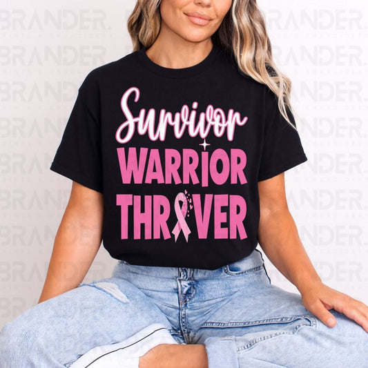 SURVIVOR WARRIOR THRIVER - DTF TRANSFER