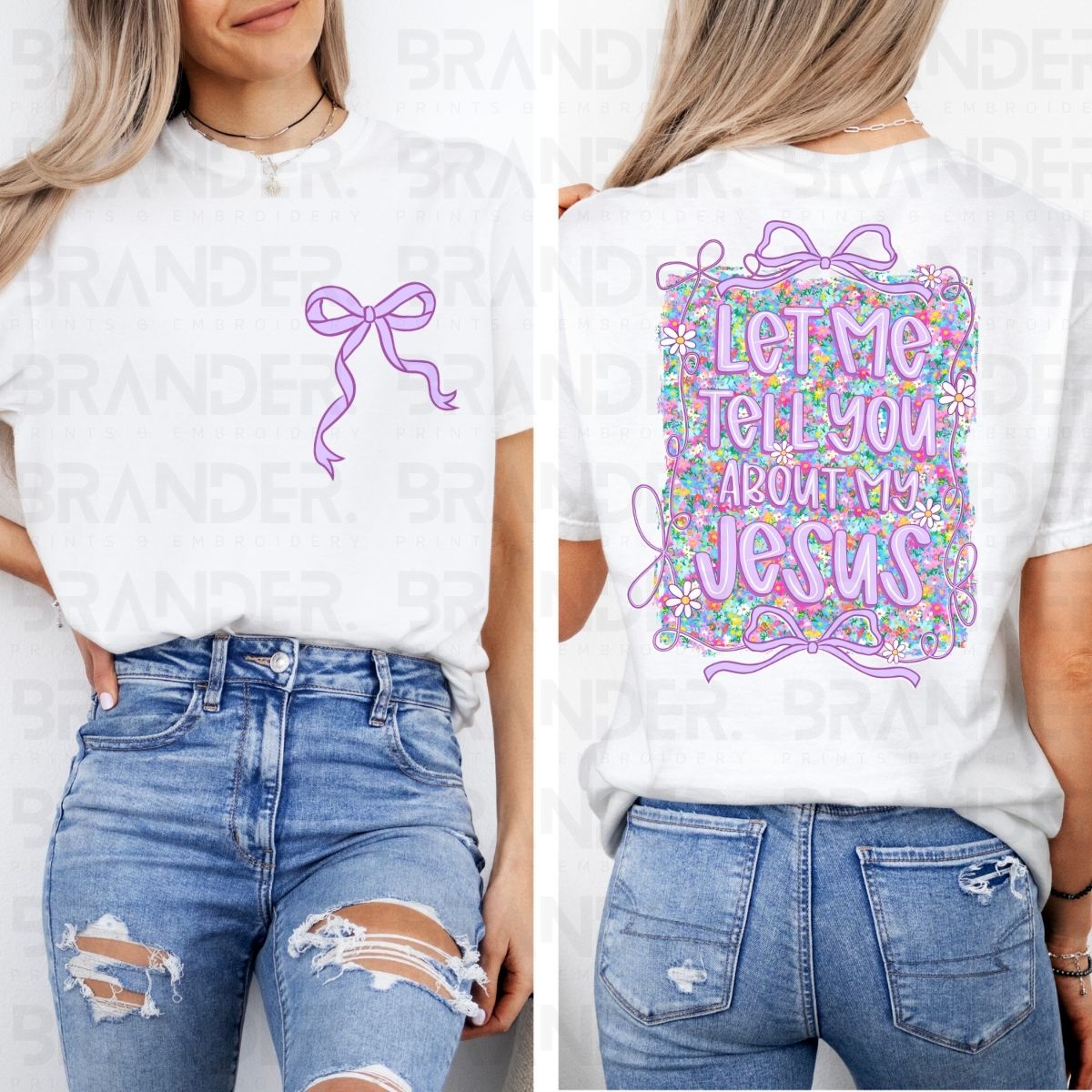 COQUETTE LET ME TELL YOU ABOUT MY JESUS - FRONT+BACK - DTF TRANSFER