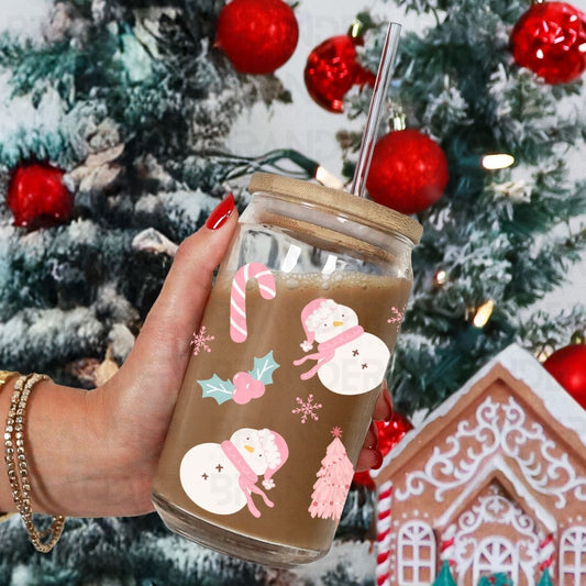 CHRISTMAS SNOWMEN - 16 OZ - UVDTF