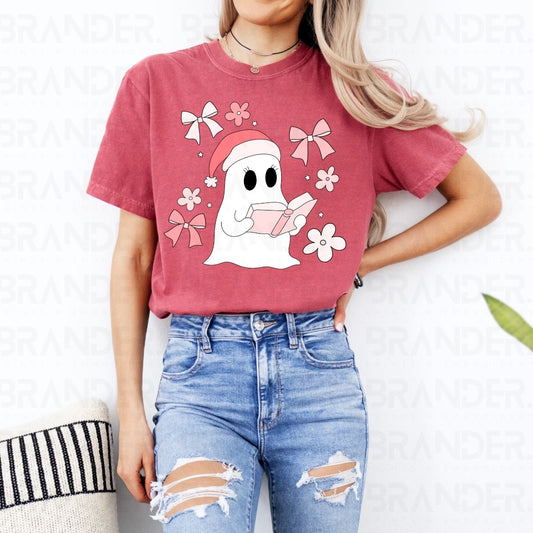 COQUETTE CHRISTMAS GHOST READER - DTF TRANSFER