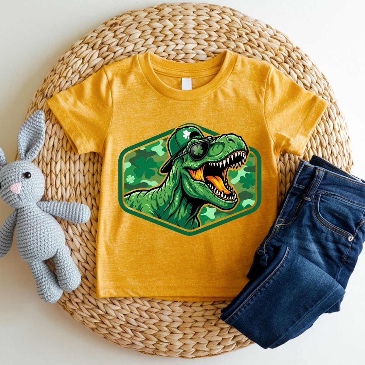 ST PATRICKS DAY T REX - DTF TRANSFER