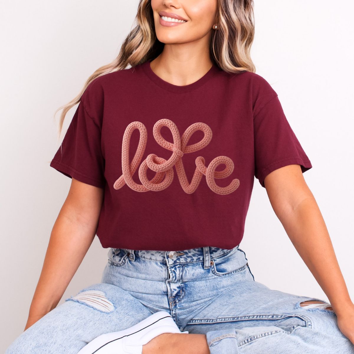 LOVE *FAUX YARN* - DTF TRANSFER