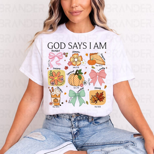 COQUETTE GOD SAYS I AM - DTF TRANSFER