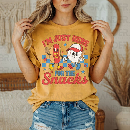 I'M JUST HERE FOR THE SNACKS - DTF TRANSFER