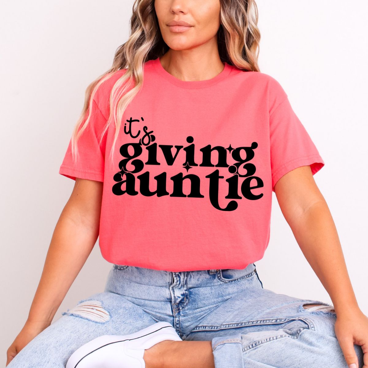 IT'S GIVING AUNTIE *BLACK* - DTF TRANSFER