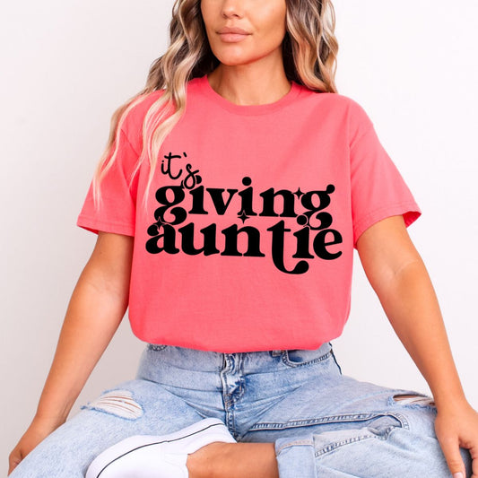 IT'S GIVING AUNTIE *BLACK* - DTF TRANSFER
