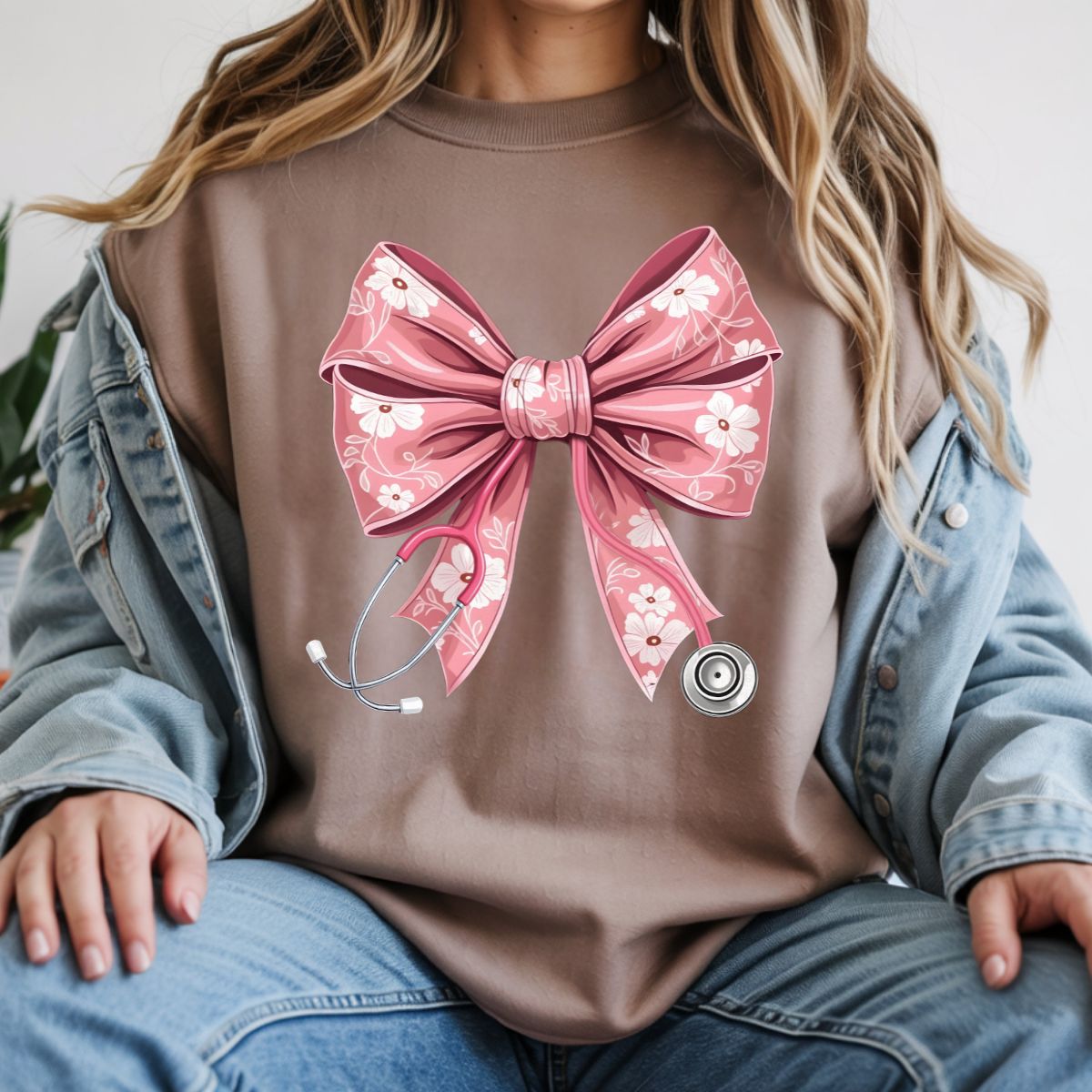 COQUETTE FLORAL STETHOSCOPE - DTF TRANSFER