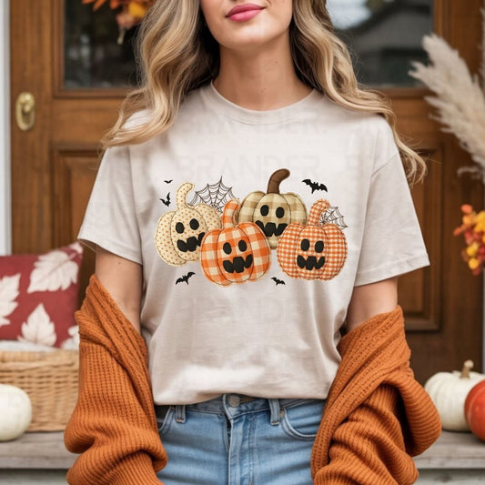 PATCHWORK JACK O LANTERNS - DTF TRANSFER