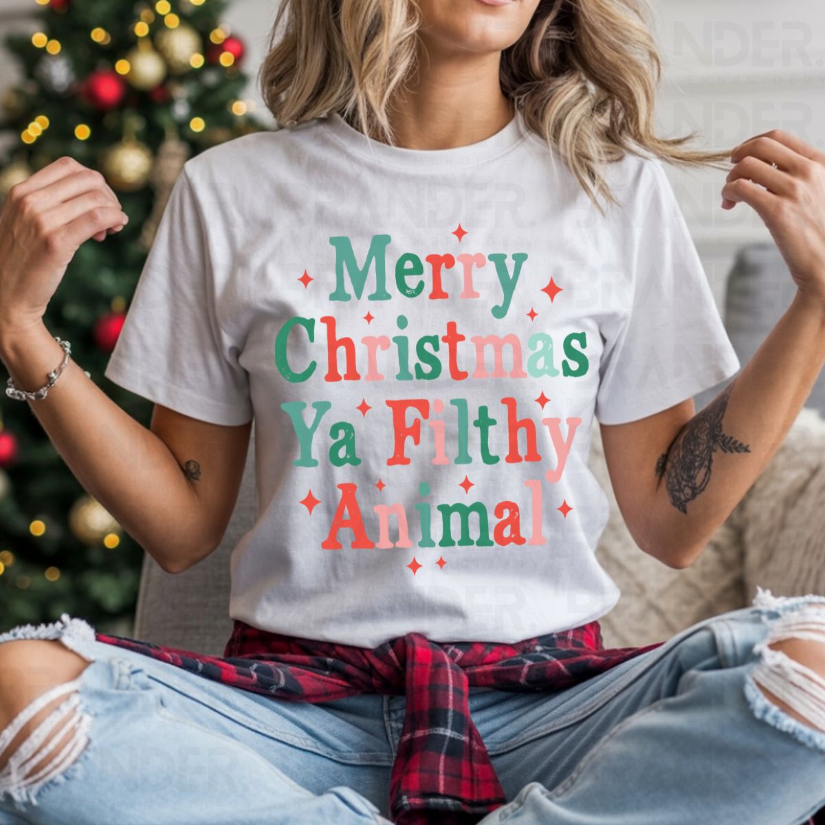 MERRY CHRISTMAS YA FILTHY ANIMAL - COMPLETED TEE