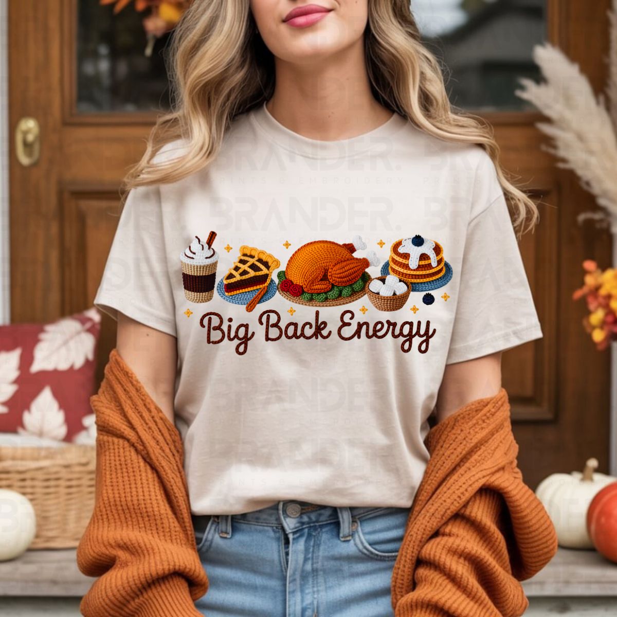 BIG BACK ENERGY *FAUX YARN* - COMPLETED TEE