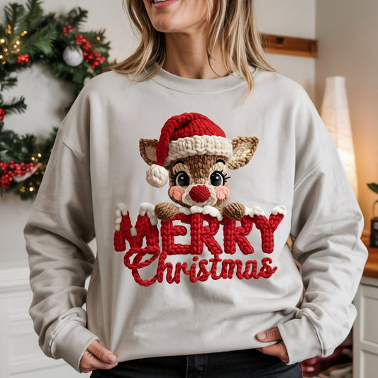 MERRY CHRISTMAS *FAUX YARN* - DTF TRANSFER
