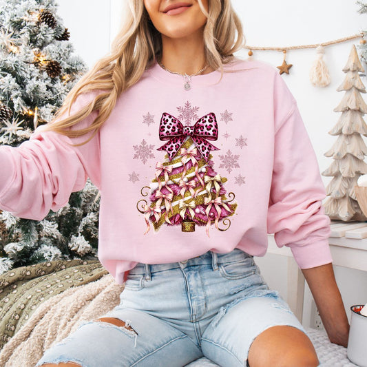 COQUETTE PINK CHRISTMAS TREE - DTF TRANSFER