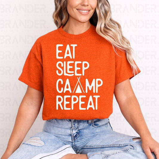 EAT SLEEP CAMP REPEAT - DTF TRANSFER