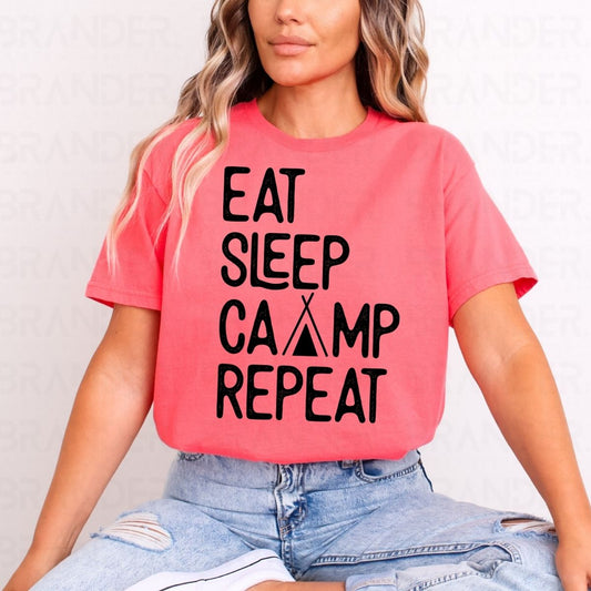 EAT SLEEP CAMP REPEAT - DTF TRANSFER