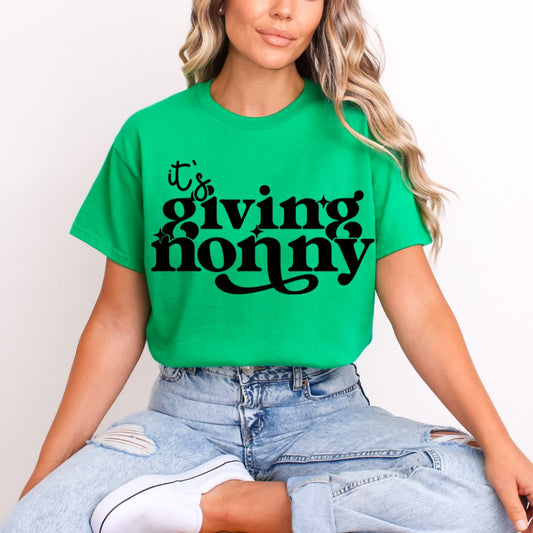 IT'S GIVING NONNY *BLACK* - DTF TRANSFER