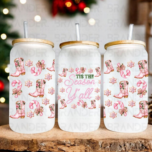 COQUETTE TIS THE SEASON Y'ALL - 16 OZ - UVDTF