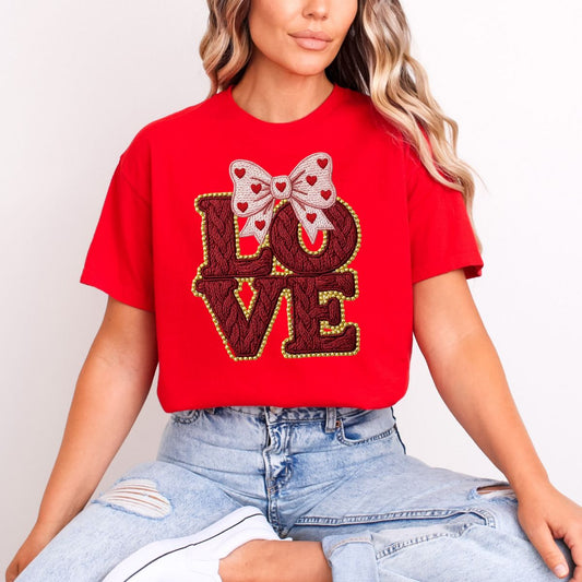 COQUETTE LOVE *FAUX YARN* - DTF TRANSFER