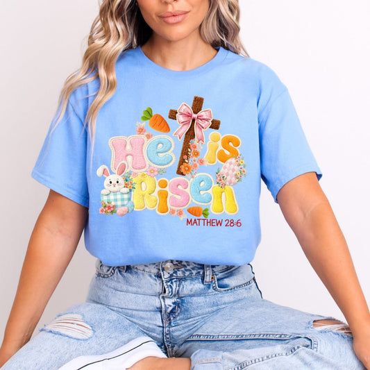 COQUETTE HE IS RISEN *FAUX YARN* - DTF TRANSFER