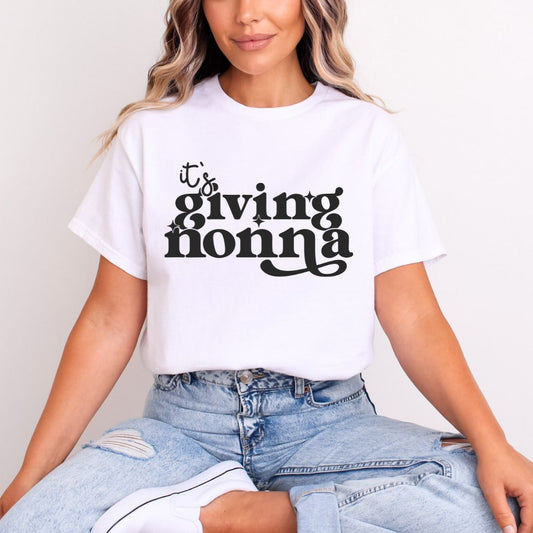 IT'S GIVING NONNA *BLACK* - DTF TRANSFER