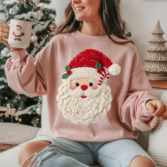 VINTAGE SANTA *FAUX YARN* - DTF TRANSFER