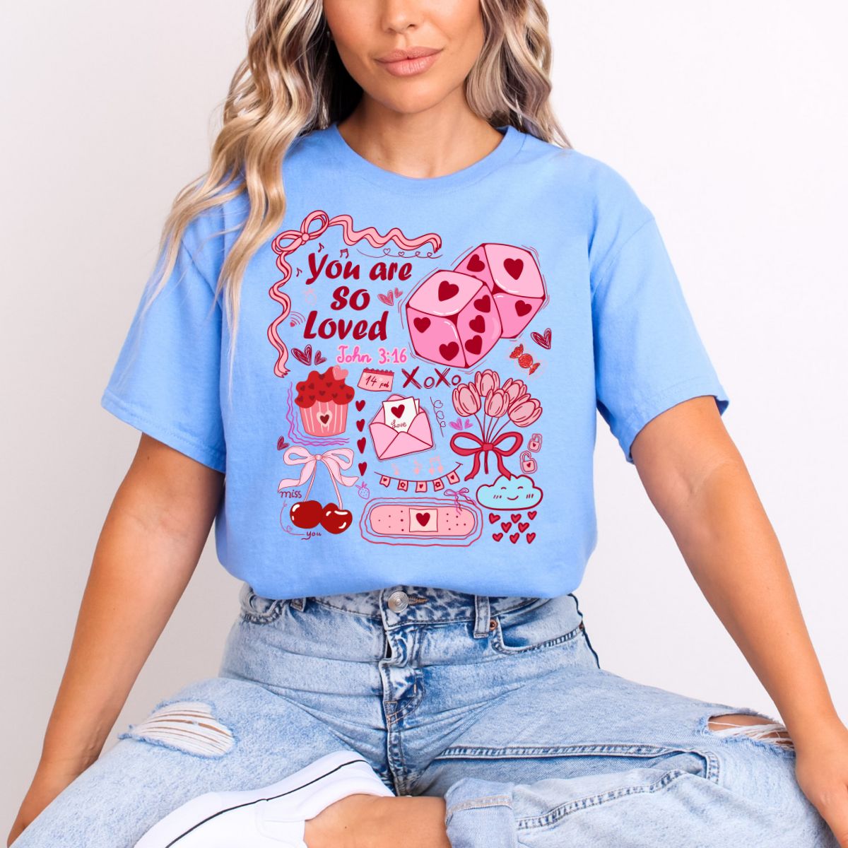 COQUETTE YOU ARE SO LOVED DOODLE - DTF TRANSFER