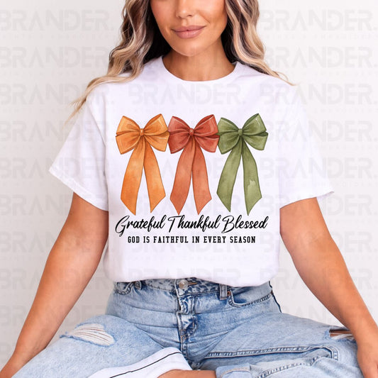 COQUETTE GRATEFUL THANKFUL BLESSED - DTF TRANSFER