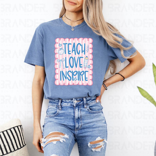COQUETTE TEACH LOVE INSPIRE - DTF TRANSFER