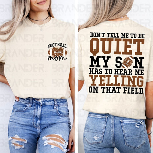 FOOTBALL MOM - FRONT+BACK - DTF TRANSFER