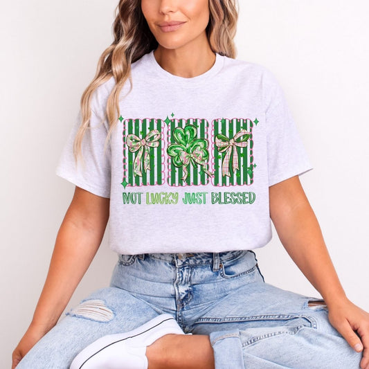 COQUETTE NOT LUCKY JUST BLESSED - DTF TRANSFER