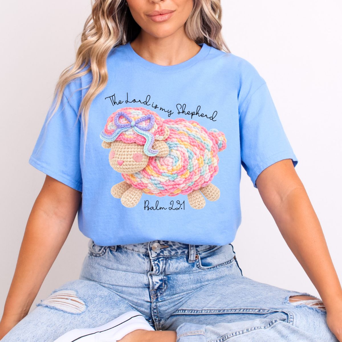 COQUETTE THE LORD IS MY SHEPHERD *FAUX YARN* - DTF TRANSFER