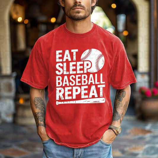 EAT SLEEP BASEBALL REPEAT - DTF TRANSFER