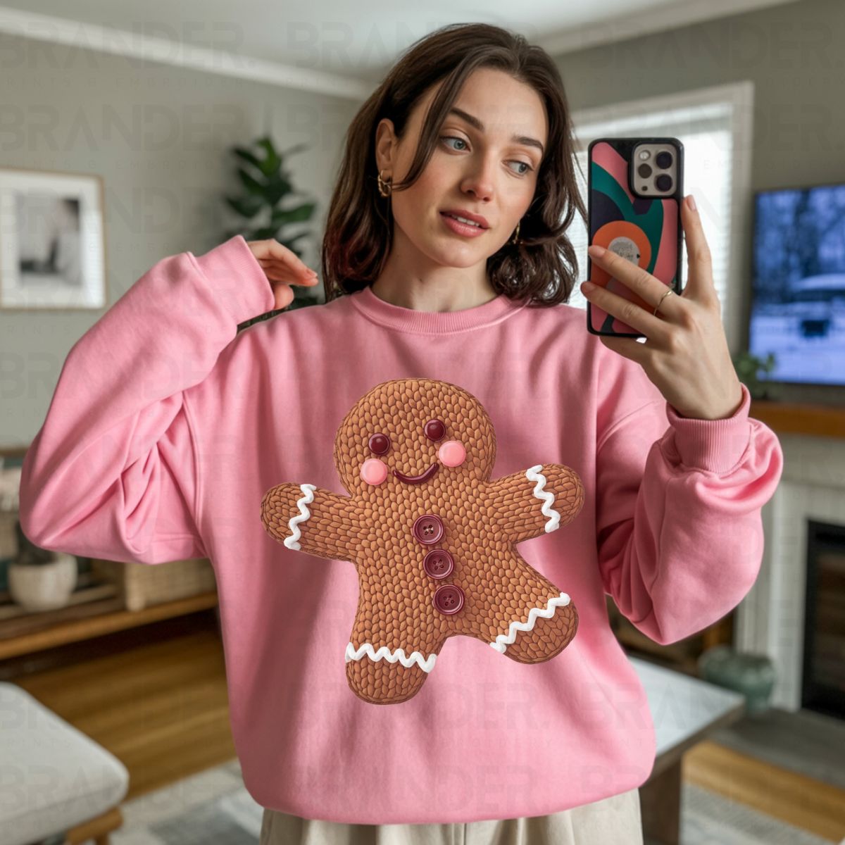 GINGERBREAD GIRLY *FAUX YARN* - DTF TRANSFER