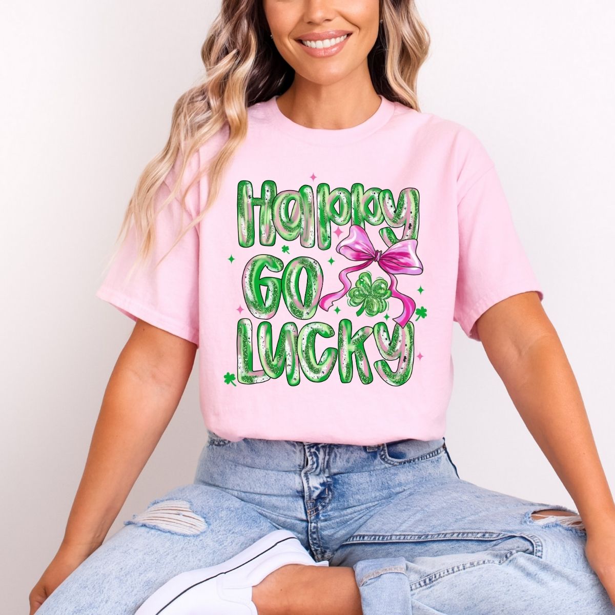 COQUETTE HAPPY GO LUCKY - DTF TRANSFER