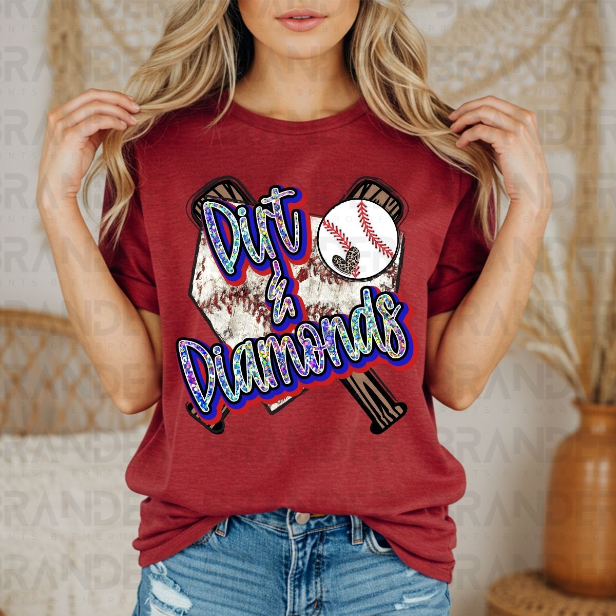 DIRT & DIAMONDS *FAUX SEQUIN* - DTF TRANSFER