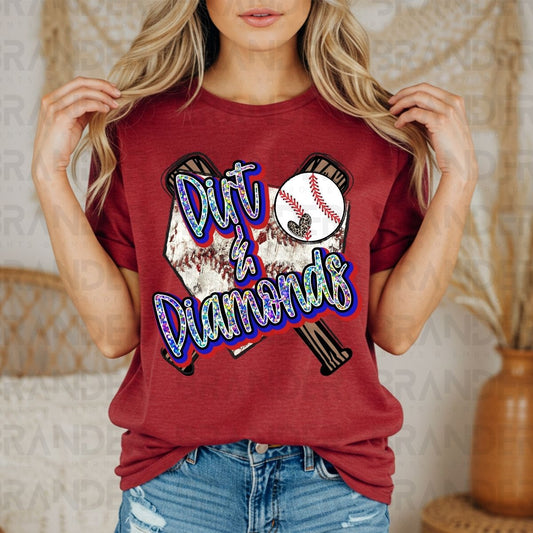DIRT & DIAMONDS *FAUX SEQUIN* - DTF TRANSFER