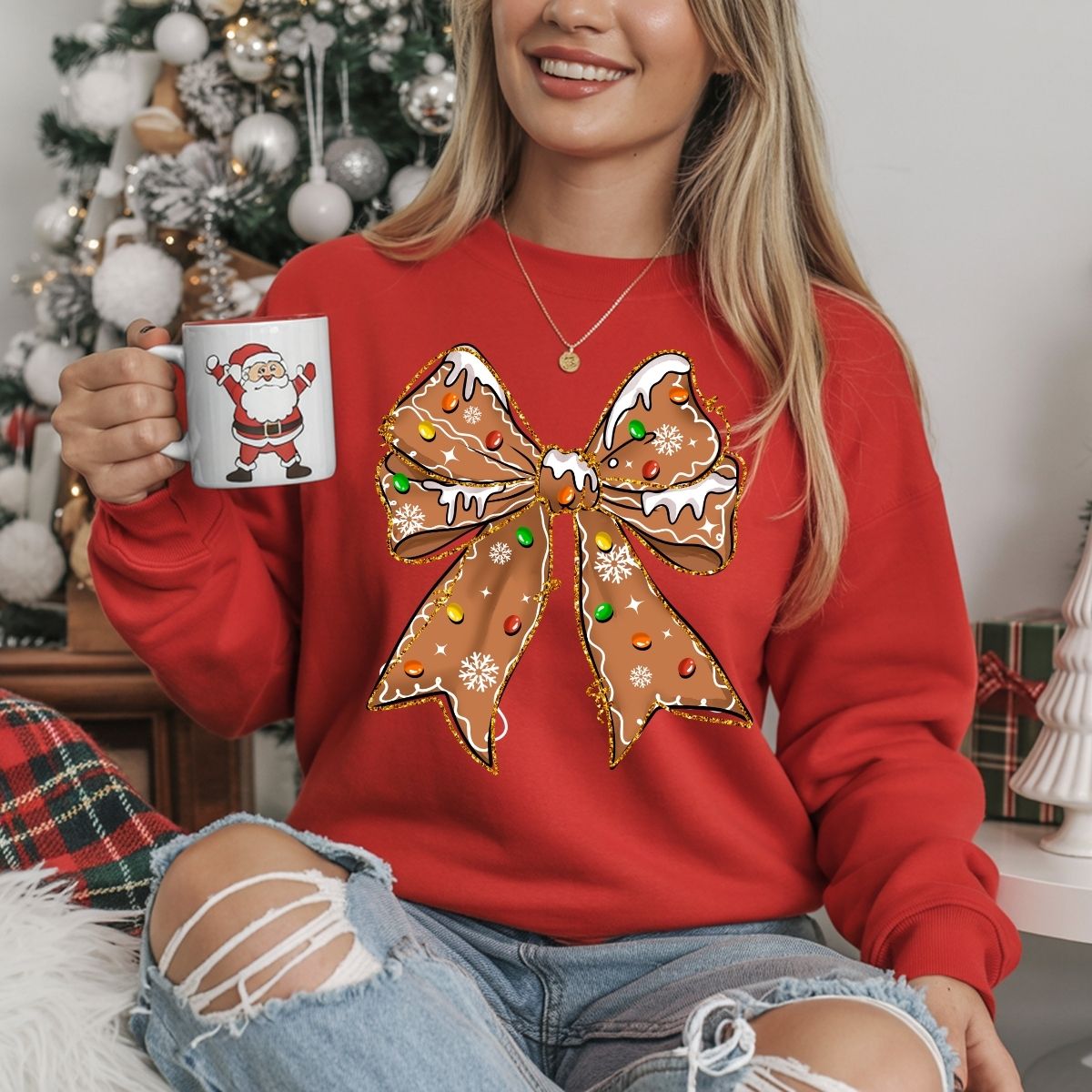COQUETTE GINGERBREAD BOW - DTF TRANSFER