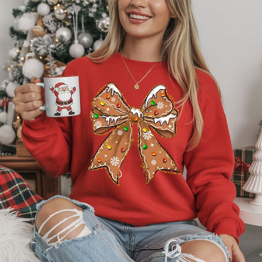 COQUETTE GINGERBREAD BOW - DTF TRANSFER