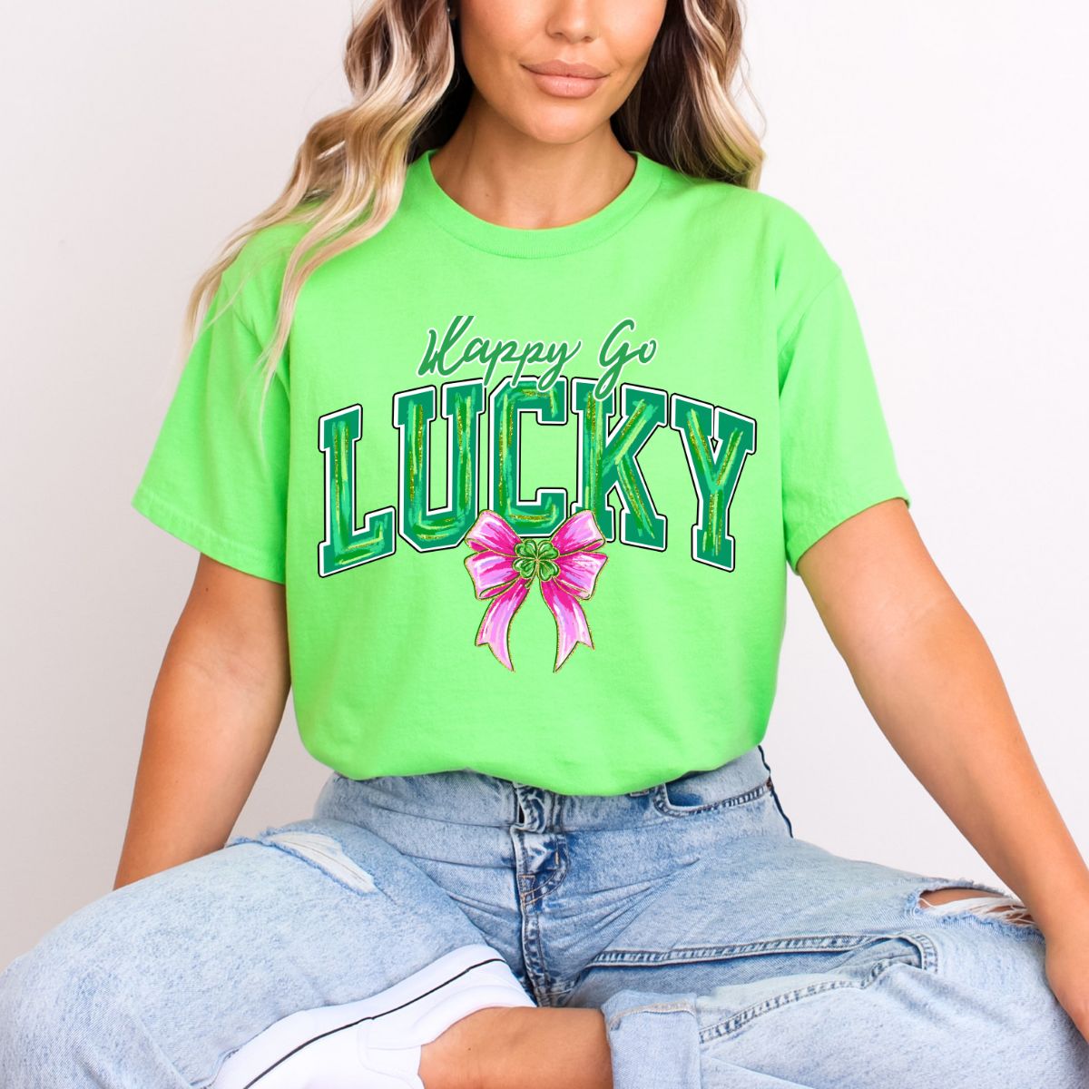 COQUETTE HAPPY GO LUCKY - DTF TRANSFER