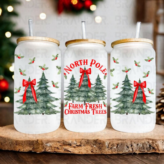 COQUETTE NORTH POLE FARM FRESH CHRISTMAS TREES RED - 16 OZ - UVDTF