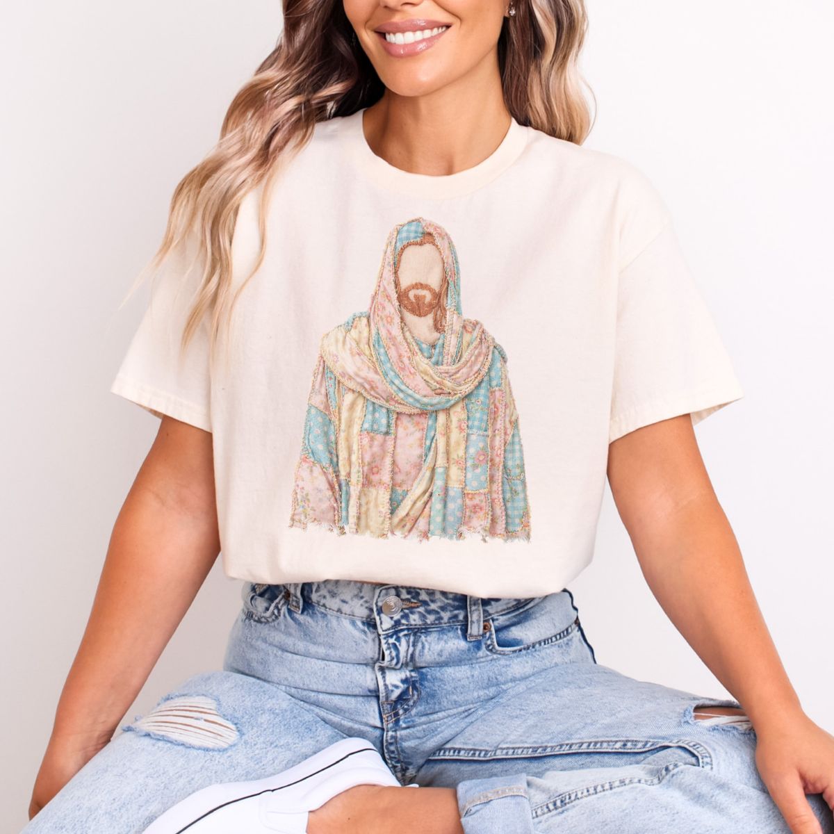 PATCHWORK JESUS - DTF TRANSFER