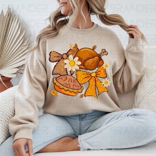 COQUETTE THANKSGIVING DOODLE - COMPLETED TEE