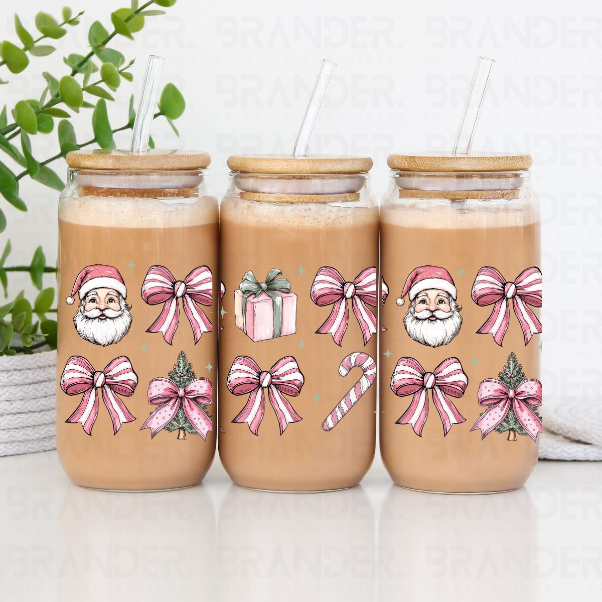 COQUETTE CHRISTMAS DOODLE - 16 OZ - UV DTF