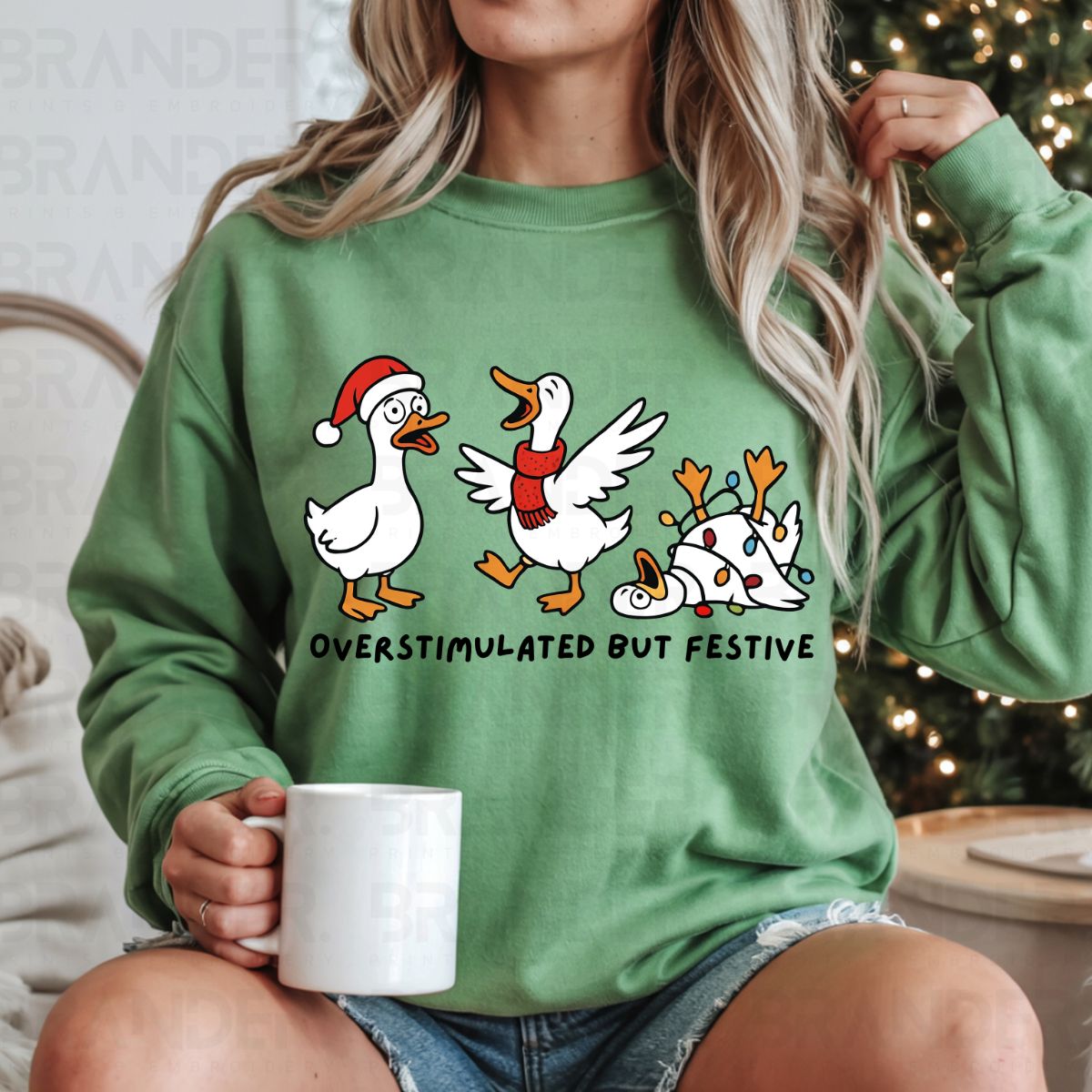 OVERSTIMULATED BUT FESTIVE - COMPLETED TEE