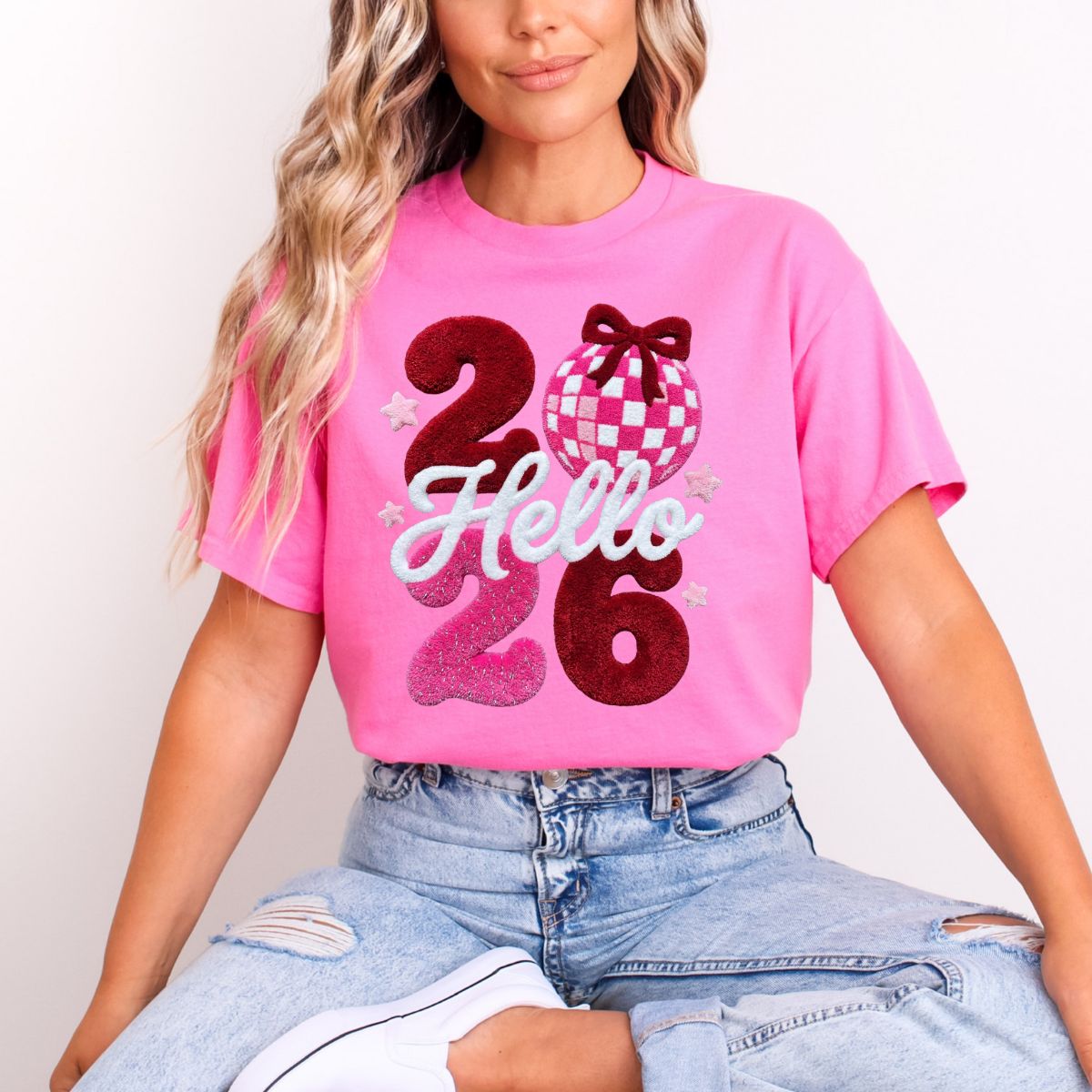 COQUETTE HELLO 2026 *FAUX YARN* - DTF TRANSFER