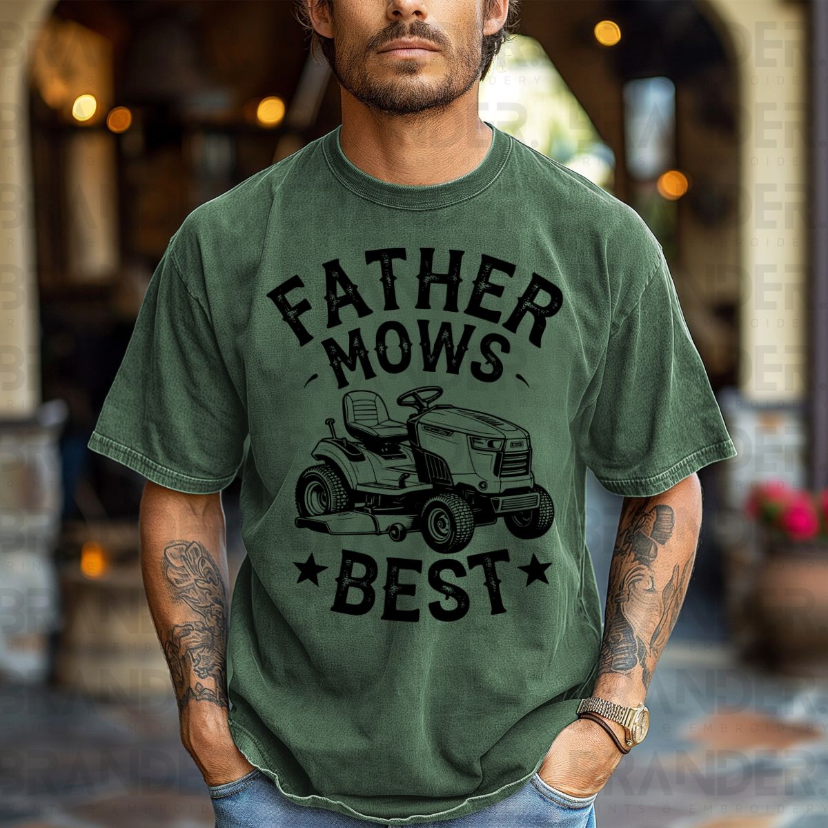 FATHER MOWS BEST - DTF TRANSFER
