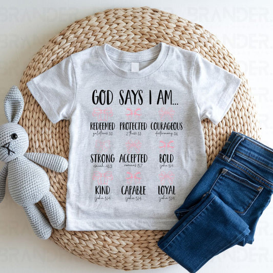 COQUETTE GOD SAYS I AM - DTF TRANSFER