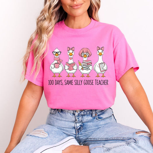 COQUETTE 100 DAYS, SAME SILLY GOOSE TEACHER - DTF TRANSFER