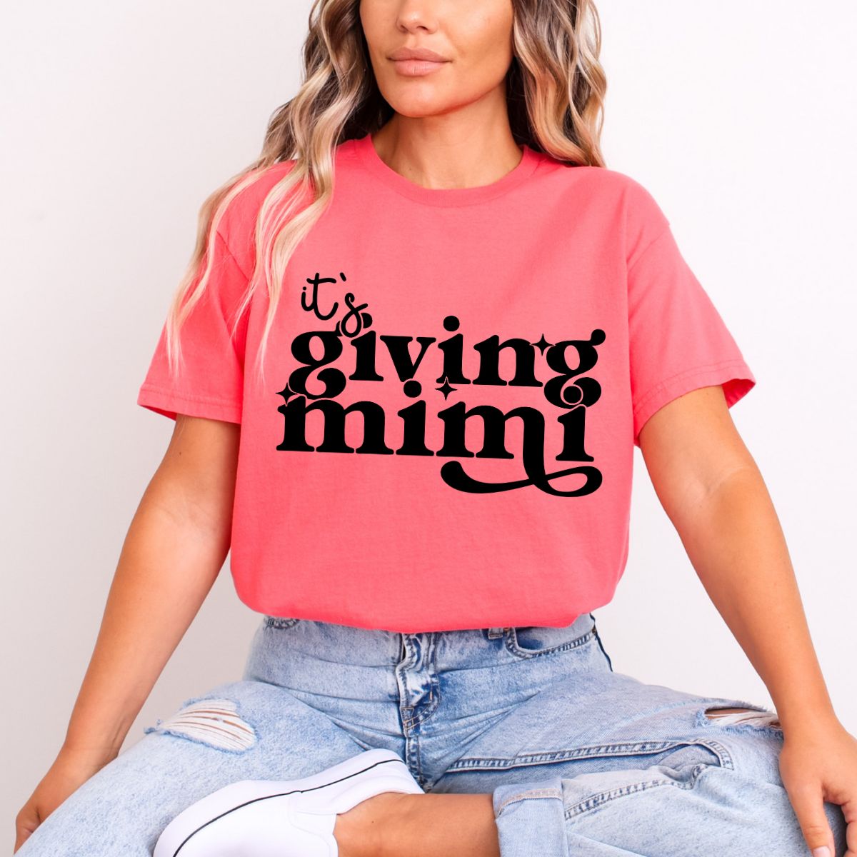 IT'S GIVING MIMI *BLACK* - DTF TRANSFER